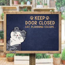 Cats Planning Escape - Personalized Customized Metal Sign - Unique Gift For Cat Lovers