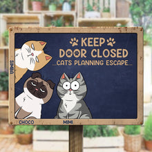 Cats Planning Escape - Personalized Customized Metal Sign - Unique Gift For Cat Lovers