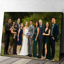 Custom Photos Horizontal Loved One Combined With Same Background - Personalized Customized Canvas - Gift For Family Members