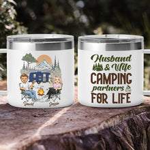 Husband Wife Camping For Life - Personalized 14oz Tumbler - Gift For Husband, Wife