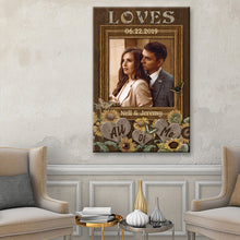 Custom Photo Personalized Canvas Wall Art All Of Me Loves, Gift For Couple, Wedding Souvenirs For Husband And Wife