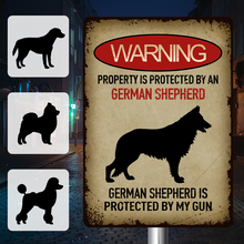 Warning Property Protected by Labrador Retriever Vintage Personalized Custom Metal Sign