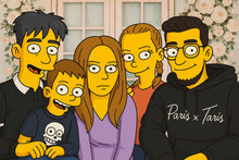 Simpsonize Family Photo - Turn Your Photo to Simpsons Canvas - Gift For Family Members, Siblings