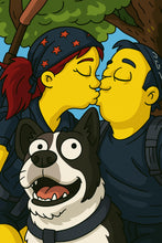 Simpsonize Your Photo - Turn Your Photo to Simpsons Canvas - Gift For Family, BFF, Couple, Besties