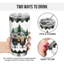 Husband Wife Camping Partners - Personality Customized Tumbler - Gift For Camping Lovers