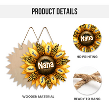 Nana, Mom, Auntie Family Sunflower - Personalized Door Signs Gift For Family