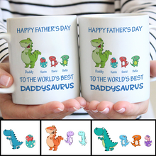 The World's Best Daddysaurus - Personalized Custom Ceramic Mug Gift For Dad