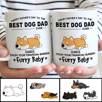 Best Dog Dad - Personalized Custom Ceramic Mug Gift For Dog Dad, Dog Lovers