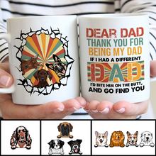 Thank You For Being My Dad -  Personalized Custom Ceramic Mug Gift For Dog Dads, Cat Dads