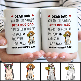 Dear Mom, You are the world’s best dog mom - Personalized Custom Ceramic Mug Gift For Dog Lovers