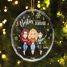 Be Besties Forever - Personalized Customized Glass Ornament - Gift For Bestie, BFF, Sisters