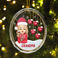 Christmas Grandma - Customized Personalized Glass Ornament - Chritstmas Gift For Family