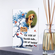 Custom Pet Photo - Memorial Customized Personality Acrylic Plaque - Gift For Pet Lover