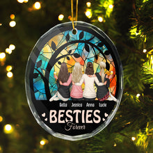 Life Is Better With Besties - Personalized Custom Glass Ornament - Gift For Besties, Sisters, BFF