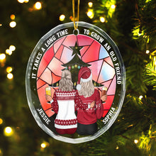 Grow An Old Friend -  Personalized Custom Glass Ornament - Christmas Memorial Gift