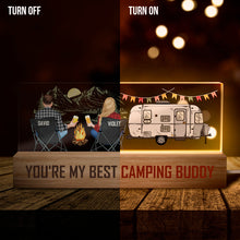 You're My Best Camping Buddy - Customized Personalized Acrylic LED Night Light - Gift For Couple Husband Wife