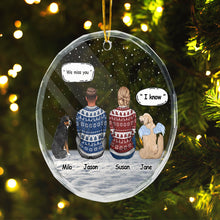 Miss You - Personalized Customized Glass Ornament - Gift For Pet Loss Owners, Dog Mom, Dog Dad, Dog Lover