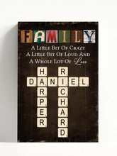 Crossword A Whole Lot Of Love - Personalized Customized Canvas - Gift For Family Members