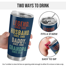 Custom Legend Husband Daddy Grandpa - Personalized Custom Tumbler - Gifts For Dad, Grandpa