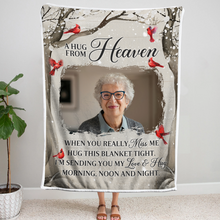 Custom Photo Loving You Forever  - Memorial Personalized Photo Blanket - Gifts For Family Members