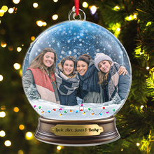 Custom Photo Besties Snow Globe - Personalized Custom Acrylic Ornament - Christmas Gift For Besties