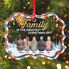 The Greatest Christmas Gift - Personalized Customized 2-Layered Mix Ornament - Gift For Family, Siblings, Sisters