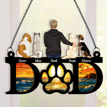 Sympathy Dog Dad Suncatcher  - Personalized Acrylic Window Suncatcher Ornament - Gift For Dog dad , Dog Lovers