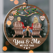 Together We Build A Life We Love - Customized Personalized Window Suncatcher Ornament - Christmas Gift For Couple