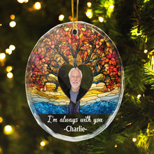 I'm Always With You - Customized Personalized Glass Ornament - Gift For Family
