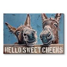 Funny Donkey Hello Sweet Cheeks Donkeys Funny Bathroom - Personalized Custom Poster Gifts