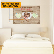 The Love Between Mother & Son Knows No Distance - Mother's Day Gift - Personalized Custom Poster Custom Map Poster