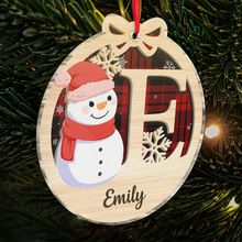 Christmas Snowman - Personalized Acrylic Ornament - Christmas Gift For Baby Kids