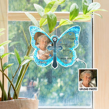 Custom Photo I'm Always With You - Customized Personalized Butterfly Car Ornament - Gift For Memorial Family Loss Gift