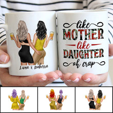 Personalized Custom Ceramic Mug - Like Mother Like Daughter Leopard  -  Gift For Mother, Mom