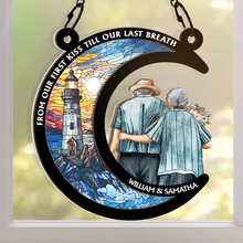 Time Will Pass, And We’ll Still Be The Sweet - Personalized Acrylic Window Suncatcher Ornament - Gift For Husband Wife, Anniversary