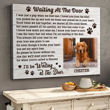 Waiting At The Door - Personalized Customized Canvas - Gift For Pet Lovers, Dog Lovers, Cat Lovers