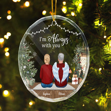 We're Always With You - Customized Personalized Glass Ornament - Memorial Gift For Loss