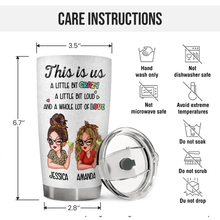 A Little Bit Of Crazy & Loud - Personalized Custom Tumbler - Gift For Best Friends, Besties