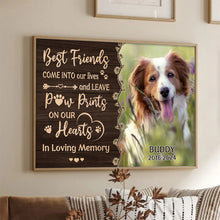 Custom Photo Best Friends Come Into Our Lives - Personalized Customized Canvas - Gift For Pet Lovers, Dog Lovers, Cat Lovers