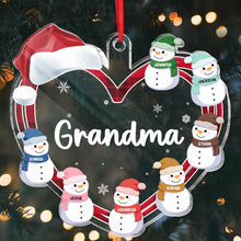 Little Snowmen - Personalized Customized Ornament - Christmas Gifts For Mom, Grandma, Dad, Grandpa