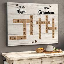 Custom Crossword Canvas Family Name - Personalized Customized Canvas - Gift For Family Members