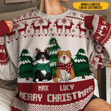 Merry Christmas Cat Christmas Tree - Personality Customized Ugly Sweater - Christmas Gift For Cat Lover