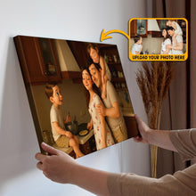 Cartoonize Family Photo Pixar Style - Turn Your Photo to Cartoon Canvas - Gift For Family Members, Siblings