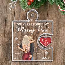 The Year I Found - Customized Personalized Acrylic Ornament - Gift For Couple Husband Wife