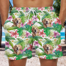 Custom Photo Funny Family Pet Face Gift For Couple, Pet Lovers Personalized Custom Beach Shorts