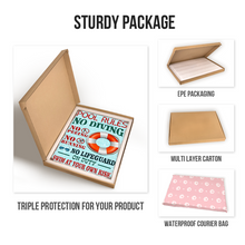 Pool Rules Swim At Your Own Risk Wall Art Funny Swimming Pool Signs - Swimming Pool Metal Signs