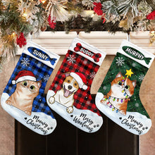 Meowy Christmas & Merry Woofmas  - Personalized Christmas Stocking - Gifts For Dogs & Cats