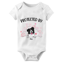 Protected By Dogs -  Family Birthday Gift Personalized Custom Baby Onesie