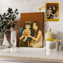 Animated Family Photo Ghibli Style Vertical - Turn Your Family Members Into Ghibli Characters - Gift For Family Members, Siblings