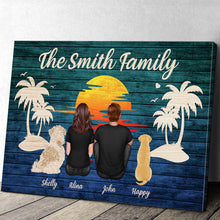 Family Sitting We Got This Gift For Family Personalized Custom Framed Canvas Wall Art